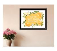 Take Me Where Summer Never Ends Black Framed Print Wall Art