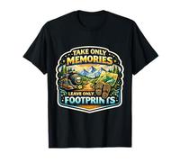 Take Only Memories Leave Only Footprints Senderismo Camping Broma Camiseta