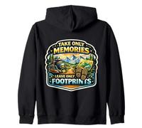 Take Only Memories Leave Only Footprints Senderismo Camping Broma Sudadera con Capucha