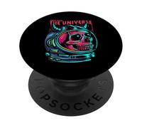 Take Over The Universe, Cool Skeleton Astronaut Short Sleeve PopSockets PopGrip Adhesivo