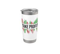 Take Profit: amantes del comercio de inversores y comerciantes de criptomonedas Vaso térmico de acero inoxidable de doble pared