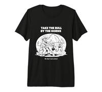 Take The Bull by The Horns Diversión para niños y Maestros Modismos Camiseta Premium