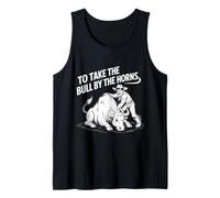 Take The Bull by The Horns Diversión para niños y Maestros Modismos Camiseta sin Mangas