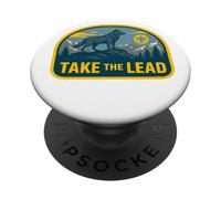 Take The Lead Cub Scout Wolf Pack Akela Outdoor Badge PopSockets PopGrip Adhesivo