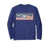 Take The Lead! Vintage Scouting Hiking 90s Vibe Logo Manga Larga