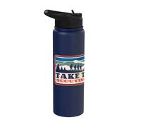 Take the Lead! Vintage Scouting Hiking 90s Vibe Logo Stainless Steel Insulated Water Bottle