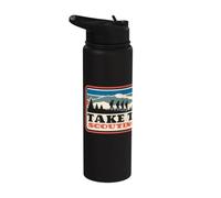 Take the Lead! Vintage Scouting Hiking 90s Vibe Logo Stainless Steel Insulated Water Bottle