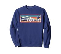 Take The Lead! Vintage Scouting Hiking 90s Vibe Logo Sudadera