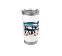 Take the Lead! Vintage Scouting Hiking 90s Vibe Logo Vaso térmico de acero inoxidable de doble pared