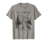 Take The Narrow Trail - Matthew 7:14 Christian Faith Camping Camiseta