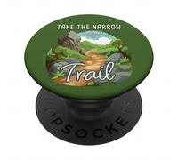 Take The Narrow Trail - Matthew 7:14 Christian Faith Camping PopSockets PopGrip Adhesivo