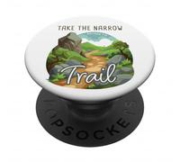 Take The Narrow Trail - Matthew 7:14 Christian Faith Camping PopSockets PopGrip Adhesivo