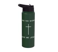 Take The World Give Me Jesus Cross - Minimalista Cristiano Stainless Steel Insulated Water Bottle