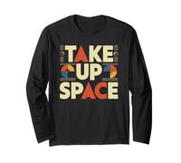 Take Up Space Tipografía de empoderamiento Retro Manga Larga
