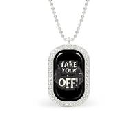 Take Your Top Off - Collar con colgante divertido para mujer, joyería de moda personalizada, collares de diamantes para boda, cumpleaños, oro y plata, talla única, Metal, No es una piedra preciosa