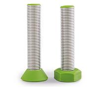 Take2 Biegsie - Salero/pimentero Set, Silicona, Acero Inoxidable, grün,Silber, 10 x 7 x 6 cm