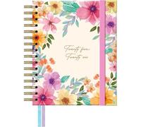 Takenote Agenda 2025 2026 - Tamaño A5 (16,5x20,5 cm), Día Página, Formato Académico Septiembre a Agosto, Espiral Doble Wire’o, Bilingüe: Español e Inglés - Valeria