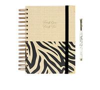 Takenote Agendas - Laia - Agenda Académica 2021-2022 - Día Página- 416 páginas -Tamaño A5- 16 x 21 cm- Anillas bronce- Incluye Bolígrafo y Pegatinas, marrón (406-8)