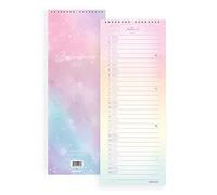 Takenote - Calendario de pared Enero 2023 Diciembre 2023-28 páginas - Medidas 15,5 x 43 cm - Bilingüe: Español - Inglés - Galaxy Vertical, 445-9