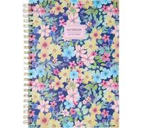 Takenote Cuaderno A4 - Interior Liso, 96 Hojas Blancas, Notebook Tamaño 21,5x30 cm, Tapa Dura, Espiral Doble Metálica (Wire’o) - Olivia