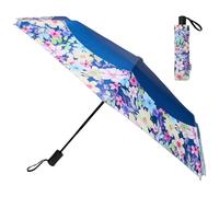 Takenote Paraguas Plegable - Botón de Apertura y Cierre Automático, Resistente al Viento, Medidas Grandes: 55x97 cm (Abierto), Capacidad para 2 Personas, Funda de Transporte y Asa - Olivia