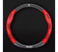 TAKESH Funda Volante Coche, para Mercedes Benz Smart Fortwo 450 Suave Funda de Microfibra Protector Antideslizante Accesorios de Interior Coche,Red-O