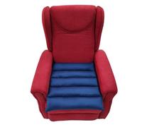 TAKIMED Cojín de cinco secciones de fibra hueca siliconada, cojín antiescaras, cojín ortopédico para sillón, cojín para sillón, producto artesanal fabricado en Italia, color azul