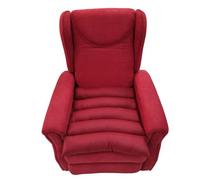 TAKIMED Cojín de cinco secciones de fibra hueca siliconada, cojín antiescaras y ortopédico para sillón, producto artesanal fabricado en Italia (rojo)