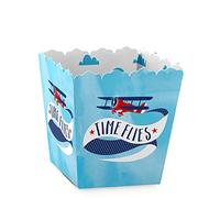 Taking Flight - Avión - Mini cajas de recuerdos - Vintage Plane Baby Shower o fiesta de cumpleaños - Set de 12