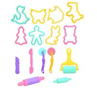 Takingup 15 Unids/Set Accesorios de Plastilina, Herramientas de Plastilina para Niños con Moldes de Forma, Rodillo y Extrusora para Diversión Creativa - Juego de Herramientas de