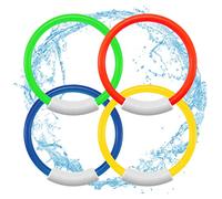 Takingup 4 Uds. De Juguetes de Buceo para Piscina, Anillos de hundimiento subacuático para Juego de Piscina, Entrenamiento de natación, Forma Redonda, Anillo de Buceo para natación