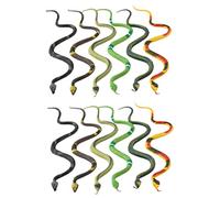 Takingup Broma de Serpientes, 12 Piezas Serpiente de Goma Juguete de Serpiente Realista Reptil de la Selva Tropical para Regalos de Fiesta Accesorios de jardín