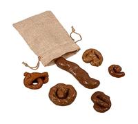 Takingup Broma Poo, 6 Piezas de Caca Suave y Realista con Bolsa, Broma, Juguete Divertido para el Día de los Inocentes, Marrón Realista