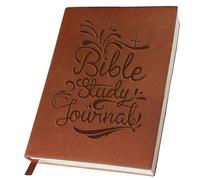 Takingup Diario de estudio bíblico de piel sintética, cuaderno devocional cristiano, planificador para graduación, pastor, iglesia, bautismo, cruz, diario bíblico para hombres