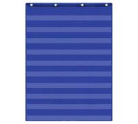 Takingup Gráfico de bolsillo transparente para aula de 10 filas, tela Oxford colgante con ganchos para tarjetas de pared de palabras, tiras de frases, gráfico de bolsillo