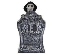 Takingup Halloween Animatronic, 1 Pieza Tombstone Zombie con Ojos Rojos activados por Voz