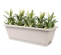 Takingup Jardinera Rectangular para Ventana de 17 Pulgadas con Orificios de Drenaje y bandejas, Flor de Resina para alféizar de Ventana, jardín, balcón, Patio, decoración Interior y Exterior