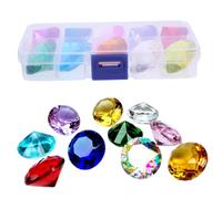Takingup Juego de 10 Uds de Diamantes, Gemas de Cristal de 1 Pulgada con Caja para niños, Recuerdos de Fiesta EN LA Piscina, Juguetes de Buceo, Juguetes de Buceo
