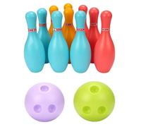 Takingup Juego de Bolos, Juego de Bolos de plástico para niños con 10 y 2 Bolas, Juguetes de Pelota para Fiestas en Interiores y Exteriores para niños, de Actividades Divertidas para la Familia