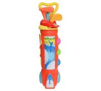 Takingup Juego de Golf para niños pequeños con Carrito de Almacenamiento rodante, Palos de Golf de plástico para niños para Jugar al Aire Libre Entre Padres e Hijos y Aprender, Rojo - Kids Cart