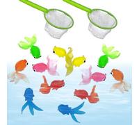 Takingup Juego de Pesca para niños, 14 Uds., Juguetes de baño de Pesca para Piscina, bañera, Ducha, Agua, Playa, Juguete de baño para bebé, Juguetes para niños