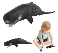 Takingup Juguete de Ballena de Esperma, Figura de Ballena de 8x3x2 Pulgadas, Juguete Realista Artificial con Boca Abierta, Animal Marino de plástico para decoración, educación, estatuilla