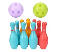 Takingup Juguete de Bolos, M Juego de Bolos para niños Juegos Interiores al Aire Libre para niños Juguete de plástico 10 Pines 2 Bolas para educación temprana