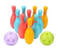 Takingup Juguete de Bolos, S Juego de Bolos para niños Juegos de Interior y Exterior para niños Juguete de plástico 10 Pines 2 Bolas para educación temprana
