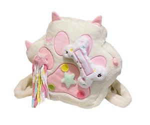 Takingup Mochila De Felpa, Mochila En Forma De Pata De Gato Y2k con Estrellas Y Borlas para Mujer Lindo Bolso De Pentagrama Peludo Y2K - Fluffy