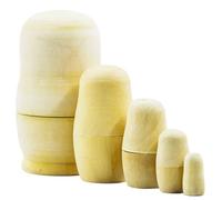 Takingup Muñecas anidadas para niños 5 unids/Set muñecas Rusas anidadas DIY Pintura en Blanco Matryoshka Kit para niños y Adultos Actividad Artesanal