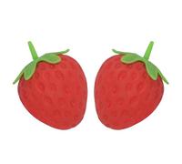 Takingup Paquete de 2 Bolas de estrés de Fresa, Juguetes realistas de Frutas para Juego sensorial y Alivio del estrés, Juguetes Suaves para apretar para Adultos y niños