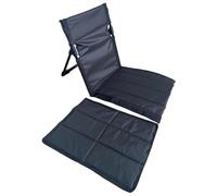 Takingup Silla de Playa portátil, sillas de Playa Plegables para Adultos - Silla de salón portátil Ligera con Juego de Alfombrilla para Viajes, Camping, Picnic, Negro (16.34 x 4.53 x 4.53 Pulgadas)
