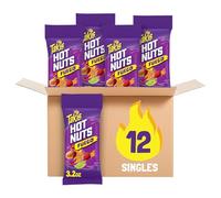 Takis Hot Nuts Fuego Double Crunch Peanuts, maní picante con sabor a chile picante, paquete múltiple de 12 bolsas individuales, 90 ml cada una