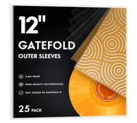 TAKMORK Fundas para álbumes de vinilo de 12 pulgadas: fundas exteriores de plástico transparente con 3 mil de grosor para protección de LPs, 25 unidades